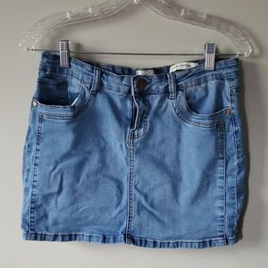 Denim mini skirt